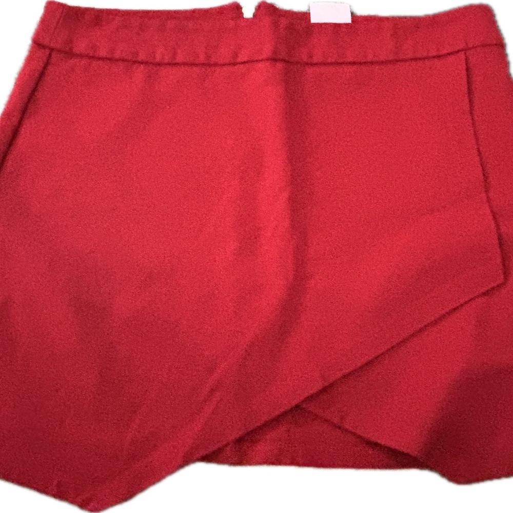 Women’s Kikiriki Red Faux Wrap Mini Skirt Size Large